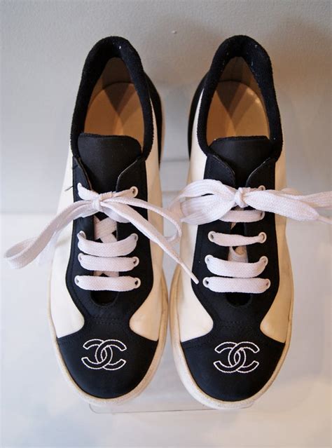 chanel tennis shoes ebay|vintage chanel tennis shoes.